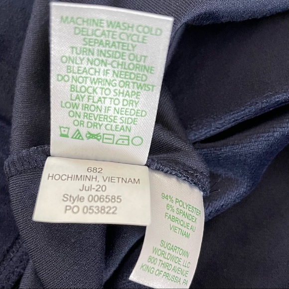 Lilly Pulitzer True Navy Velour Pants - Picture 4 of 8